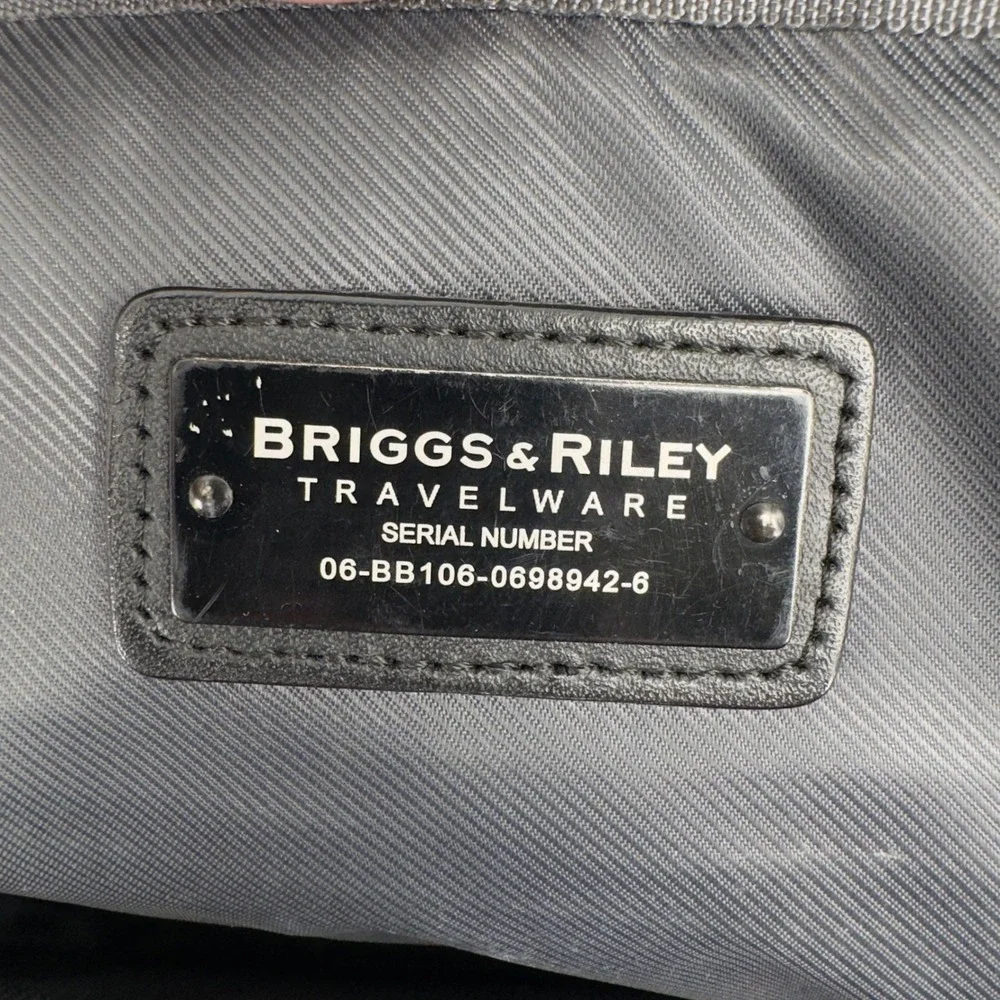 Briggs & Riley Black Ballistic Nylon Laptop Briefcase Messenger Bag EUC